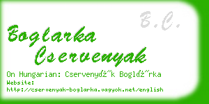 boglarka cservenyak business card